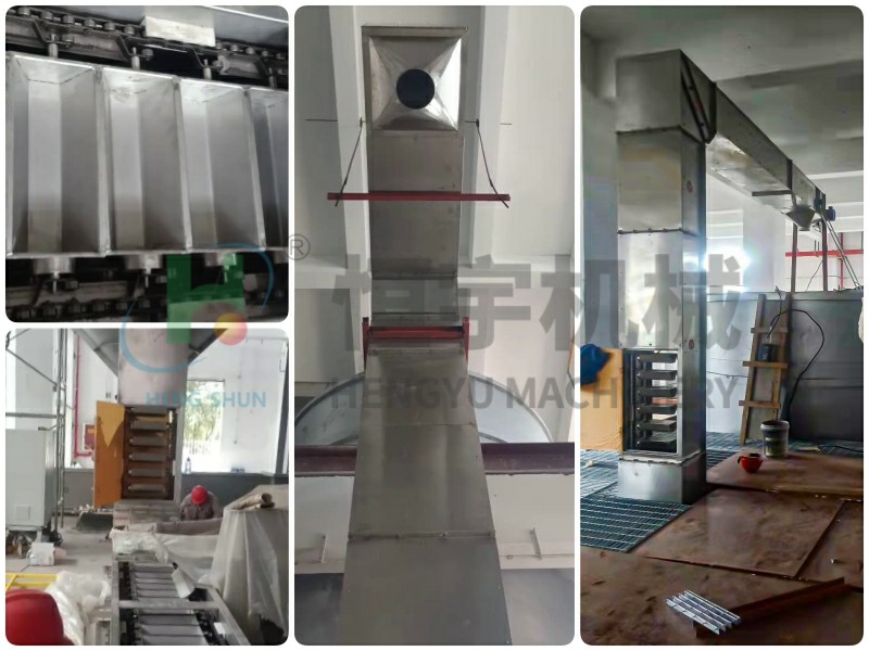 z型提升機(jī)的特點(diǎn)主要集中在，提升物料破碎率低，機(jī)身封閉環(huán)保，產(chǎn)量大，組合形式靈活，一排多點(diǎn)卸料等。該設(shè)備目前已在各行業(yè)得到應(yīng)用，耐火材料、醫(yī)藥化工、環(huán)保市政工程、食品五金等。~1